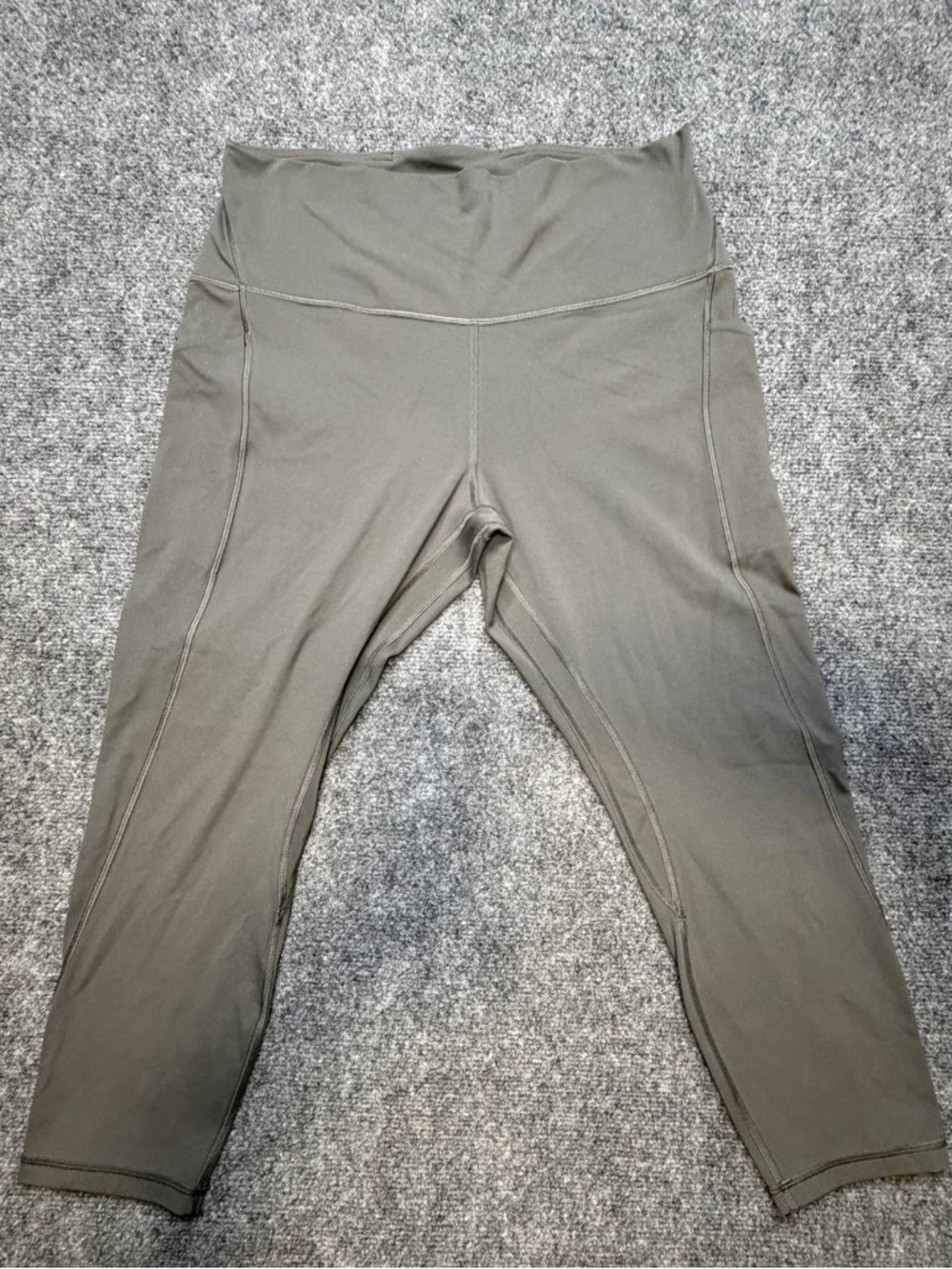 Lululemon All the Right Places High Rise Crop 23" Leggings with Pockets Green 14